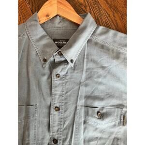 Woolrich Men's Heavy Short Sleeve Button Down / 100% Pure Cotton / Size XL